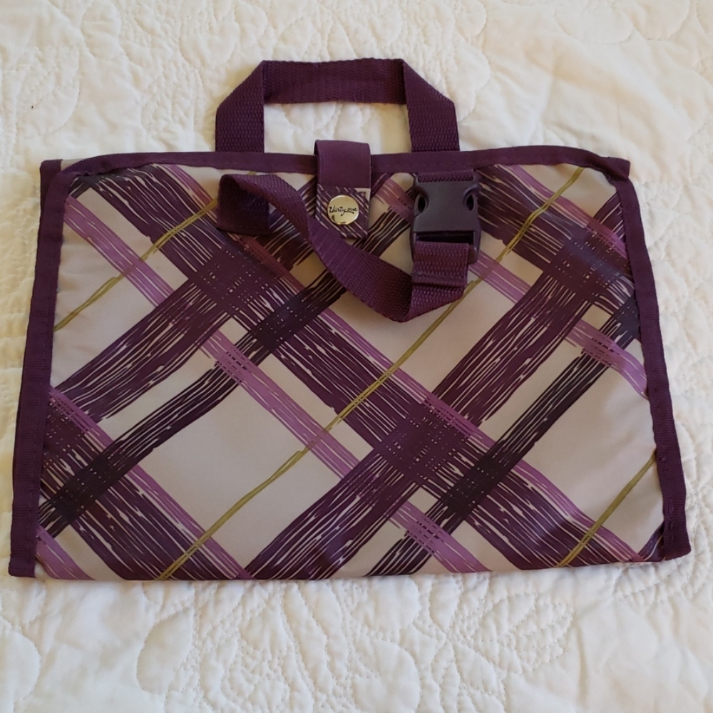 Thirty-one Timeless Beauty Bag Plum Plaid